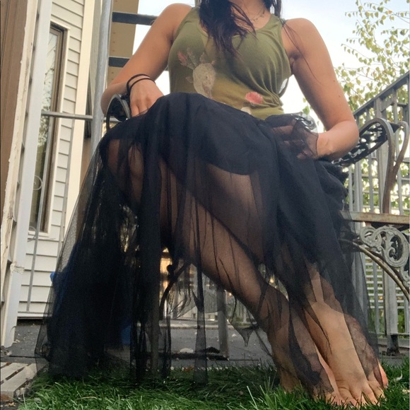 Tulle maxi ballerina Paris bohemian skirt - Picture 12 of 13